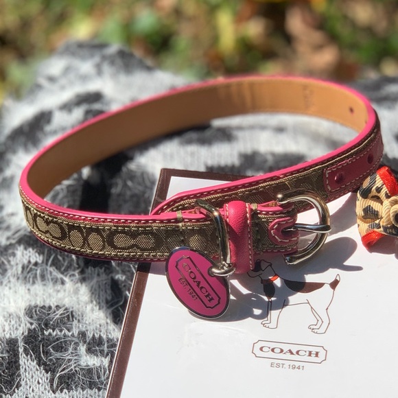 Coach Other - HP! 🎉 RARE Coach Dog Collar with Engraveable Charm